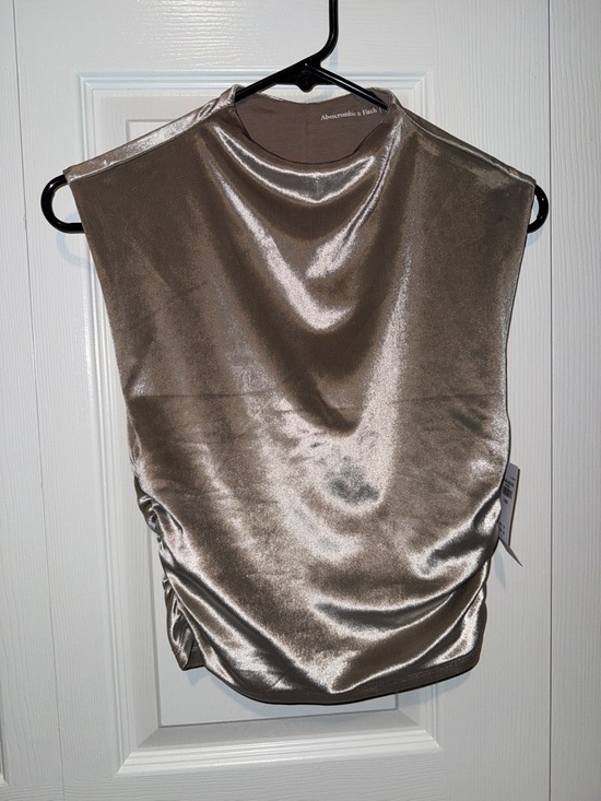 Abercrombie & Fitch Tops - Abercrombie & Fitch Velour Taupe Sleeveless Top